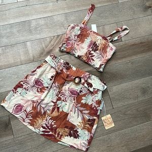 NWT aeropostal floral skirt set, size L
